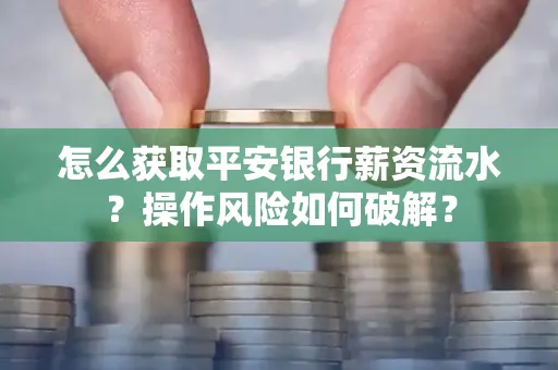 怎么获取平安银行薪资流水？操作风险如何破解？
