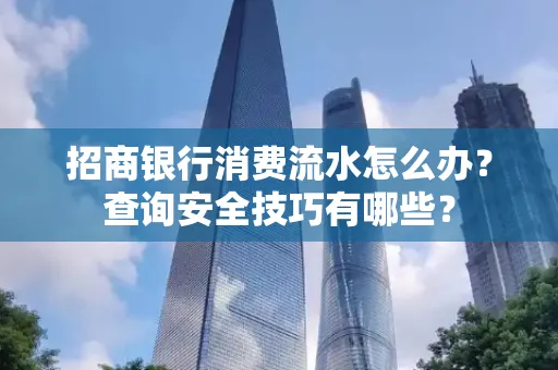 招商银行消费流水怎么办？查询安全技巧有哪些？