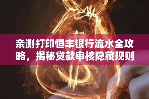 亲测打印恒丰银行流水全攻略，揭秘贷款审核隐藏规则