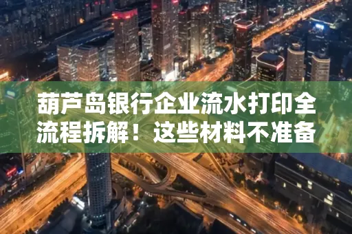 葫芦岛银行企业流水打印全流程拆解！这些材料不准备分分钟白跑一趟